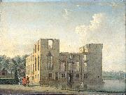 Jan ten Compe Berckenrode Castle in Heemstede after the fire of 4-5 May 1747: rear view. Sweden oil painting artist